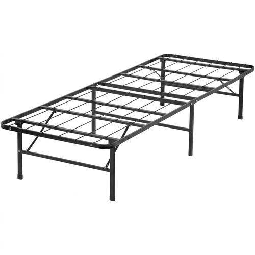 FDW Black Metal Bed Frame Platform Twin Size